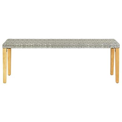 VidaXL Tuinbank 80 cm poly rattan grijs