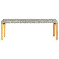 VidaXL Tuinbank 80 cm poly rattan grijs - thumbnail