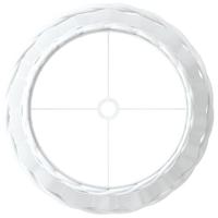 Lampenkap 25x17 cm wicker wit - thumbnail