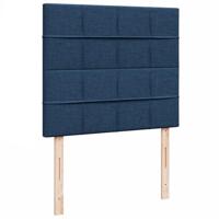 Boxspring met matras stof blauw 120x200 cm - thumbnail