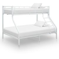 Stapelbedframe metaal wit 140x200 cm/90x200 cm - thumbnail