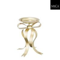 Mica Decoration Kandelaar Strik 17x14x20 cm Champagne - thumbnail