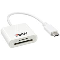 LINDY 43185 Externe geheugenkaartlezer Micro-SD, SD, USB-A 3.2 Gen 1 Wit - thumbnail