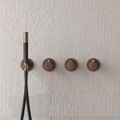 Hotbath Cobber Inbouw bad/douche thermostaat met 2 stopkranen zonder uitloop geborsteld nikkel HBCB7071 / CB7071EXTGN Hotbath Cobber Inbouw bad/douche thermostaat met 2 stopkranen zonder uitloop geborsteld nikkel HBCB7071 / CB7071EXTGN