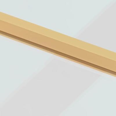 Binnendeur smal 76x201,5 cm gehard glas en aluminium goudkleur