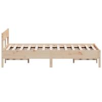 Bedframe met hoofdbord massief grenenhout 160x200 cm - thumbnail