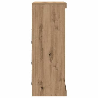 Dressoir artisanaal eikenkleurig 41 x 37 x 100 cm Bewerkt hout