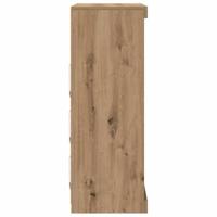 Dressoir artisanaal eikenkleurig 41 x 37 x 100 cm Bewerkt hout - thumbnail