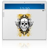 Tablet BackCover Lenovo Tab P10 Skull Goud - thumbnail