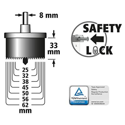Kroonboor/freesmachine Wolfcraft Ø 25 mm Ø 62 mm - thumbnail