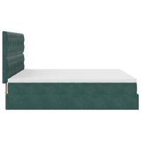 Ottoman bed met matrassen 160x200cm fluweel donkergroen - thumbnail