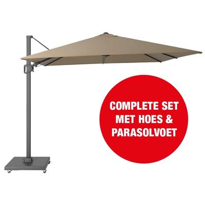 Halifax Zweefparasol Set 300x300 cm Taupe Buitengewoon de Boet - Buitengewoon de boet Halifax Zweefparasol Set 300x300 cm Taupe Buitengewoon de Boet - Buitengewoon de boet
