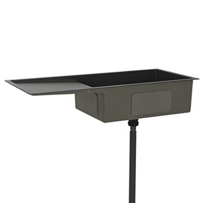 VidaXL Gootsteen handgemaakt roestvrij staal zwart