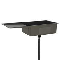 VidaXL Gootsteen handgemaakt roestvrij staal zwart - thumbnail