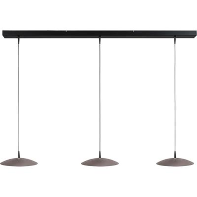 Masterlight 3-lichts hanglampScala 130cm zwart met nikkel Ø 25cm - 2191-05-37-130-3-25