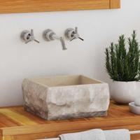 Gootsteen 30x30x13 cm marmer crmekleurig - thumbnail