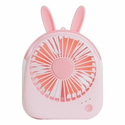 WT-F14 1200 mAh konijn vorm mini draagbare ventilator met 3 snelheidsregeling (roze)