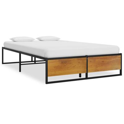 Bedframe metaal zwart 120x200 cm
