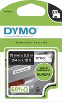Labeltape Dymo LabelManager D1 polyester 19mmx5,5m zwart op wit - thumbnail