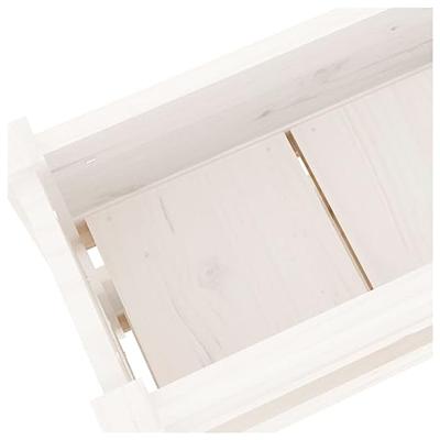 Plantenbak 112x25x66 cm massief grenenhout wit Plantenbak 112x25x66 cm massief grenenhout wit