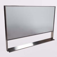 Badkamerspiegel Casajoy 100x70cm RVS Frame en Planchet - thumbnail