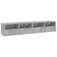 Tv-wandmeubels 2 st 80x30x30 cm bewerkt hout betongrijs - thumbnail