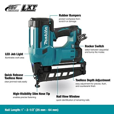 Makita DBN600Z 18v Accu brad tacker Body 1.6mm minibrads tot 64mm - zonder accu's en lader - DBN600Z