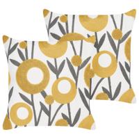 Beliani-SHALLOT-Sierkussen set van 2-Multicolor-45 x 45 cm-Katoen - thumbnail