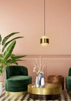 Lucide FIRMIN - Hanglamp - Ø 20 cm - 1xE27 - Mat Goud / Messing - thumbnail