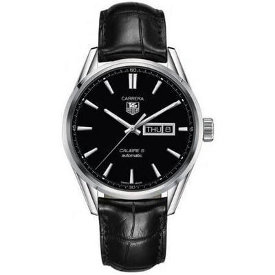 Tag Heuer Caliber lederen automatisch herenhorloge WAR201A.FC6266