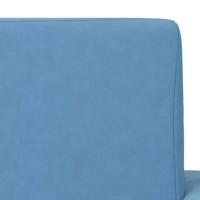 Kinderslaapbank zacht pluche blauw - thumbnail