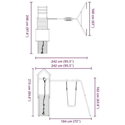 Speelhuis massief grenenhout