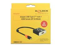 Delock 62730 USB-C / HDMI Adapter [1x USB-C stekker - 1x HDMI-bus] Zwart 0 mm - thumbnail
