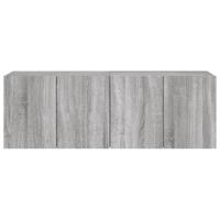 Tv-meubels 2 st wandgemonteerd 60x30x41 cm grijs sonoma eiken - thumbnail