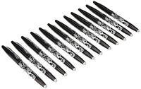12 Pilot FriXion Ball gelrollers zwart medium 0,7 mm - thumbnail