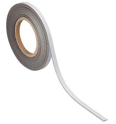 MAUL magnetisch etiketband beschrijf- en wisbaar, 10mtx10mm, wit