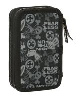 Dubbele etui Paul Frank Join the fun Zwart 12.5 x 19.5 x 4 cm (28 Onderdelen) - thumbnail