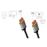 LogiLink CDA0105 DisplayPort kabel 2 m Zwart, Grijs - thumbnail