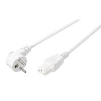 Sygonix SY-5043442 Aansluitkabel Apparaat (warm) Wit 2.00 m - thumbnail