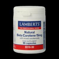 Lamberts Bèta Caroteen 15 mg Natuurlijk Capsules - thumbnail