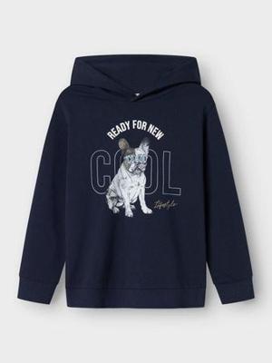 Name it zomer hoodie jongens - blauw - Nkmbedog