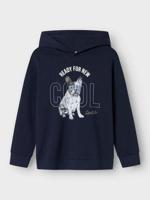 Name it zomer hoodie jongens - blauw - Nkmbedog - thumbnail