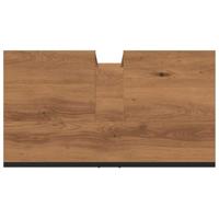 Wastafelkast 60x30x60 cm bewerkt hout artisanaal eikenkleurig - thumbnail