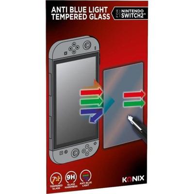 Gehard glazen schermbeschermer - KONIX - Nintendo Switch 2 - Anti-blauw licht - Anti-bubbel - Hardheidsgraad 9H - Transparant