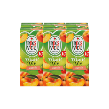 Roosvicee Multivit perzik mini 200 ml (6 st) Roosvicee Multivit perzik mini 200 ml (6 st)