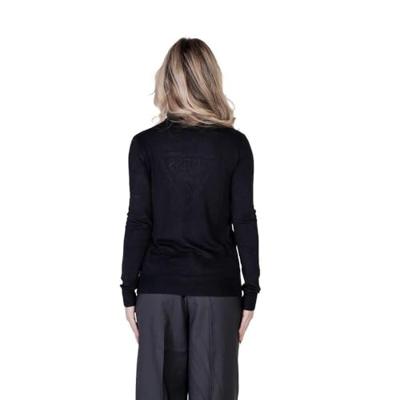 Guess Piper Triangle Logo Sweater Dames Zwart - Maat XS - Kleur: Zwart | Soccerfanshop