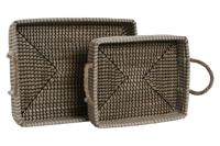 Basket spelset Home ESPRIT Natuurlijke Vezel Natuurlijk Stads 41 x 32 x 16 cm - thumbnail