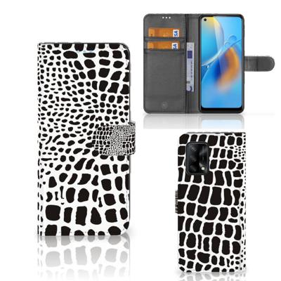 OPPO A74 4G | Telefoonhoesje | Met pasjeshouder | Slangenprint