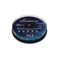MediaRange BD-R 25 GB 4-voudige schrijfsnelheid, volledig bedrukbaar (inkjetprinter), 10 stuks Cakebox - thumbnail