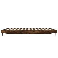 Bedframe zonder matras hout gerookt eikenkleurig 120x190 cm - thumbnail